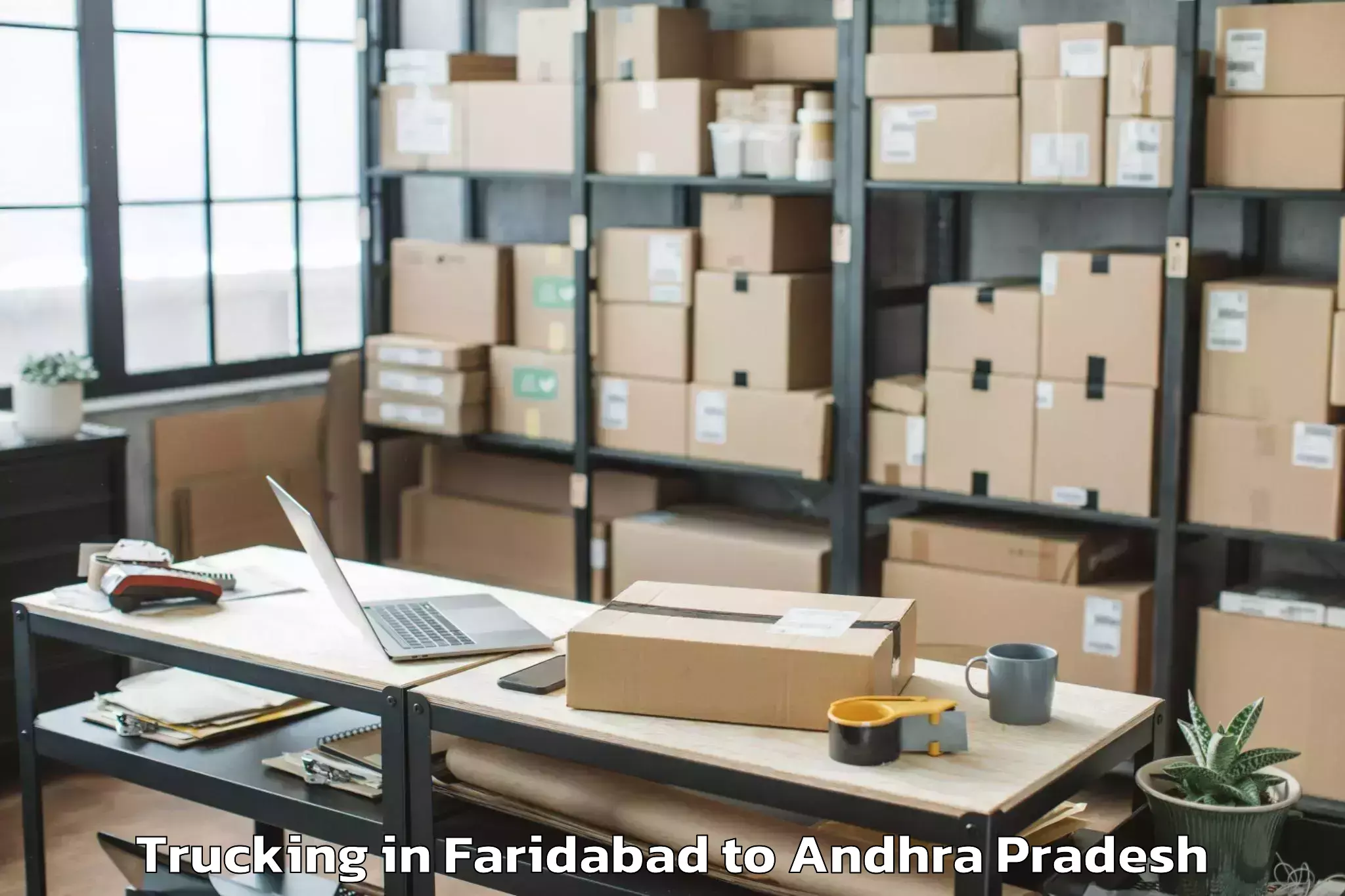 Quality Faridabad to Narasaraopeta Trucking